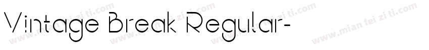 Vintage Break Regular字体转换